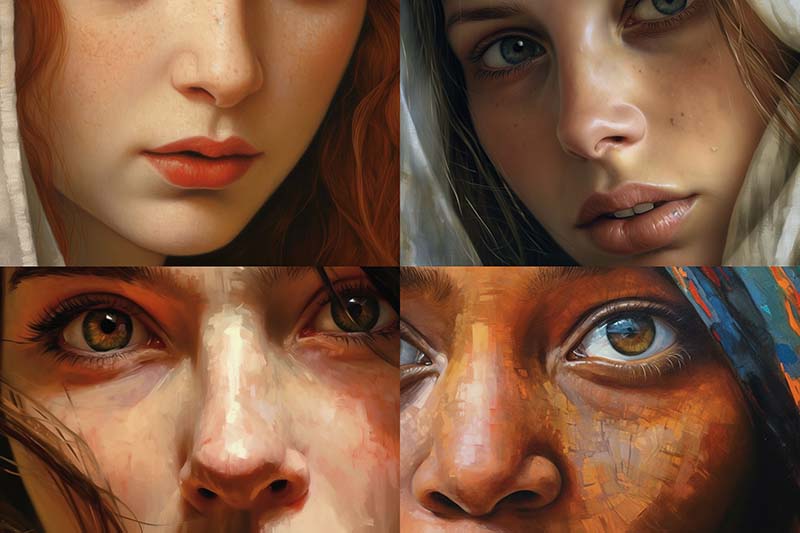 close-up, A woman