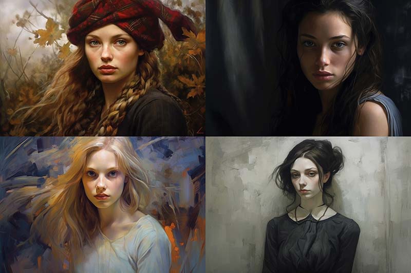 portrait, A woman